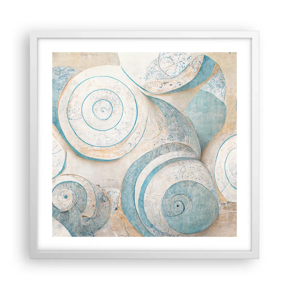 Póster en marco blanco - ¿Qué esconden en su interior? - 50x50 cm