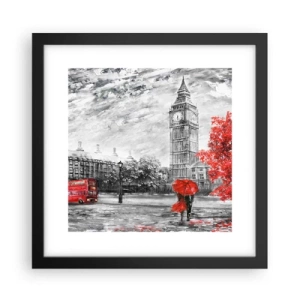 Póster en marco negro - Un día emocionante - 30x30 cm