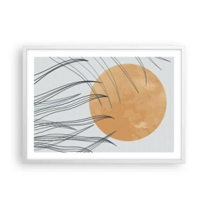Póster en marco blanco - Siempre hacia el sol - 70x50 cm
