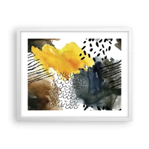 Póster en marco blanco - Reunión de los elementos - 50x40 cm