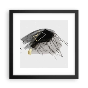 Póster en marco negro - En negro y dorado - 30x30 cm