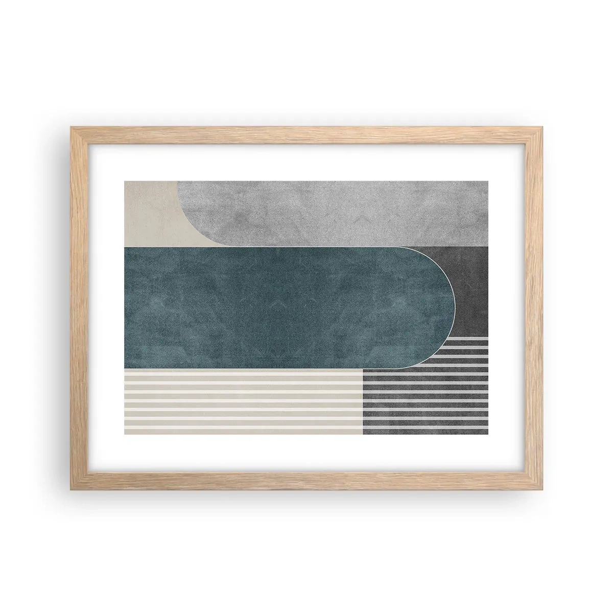 Póster en marco roble claro - Composición horizontal - 40x30 cm