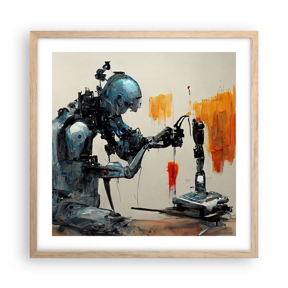 Póster en marco roble claro - Próximamente... - 50x50 cm