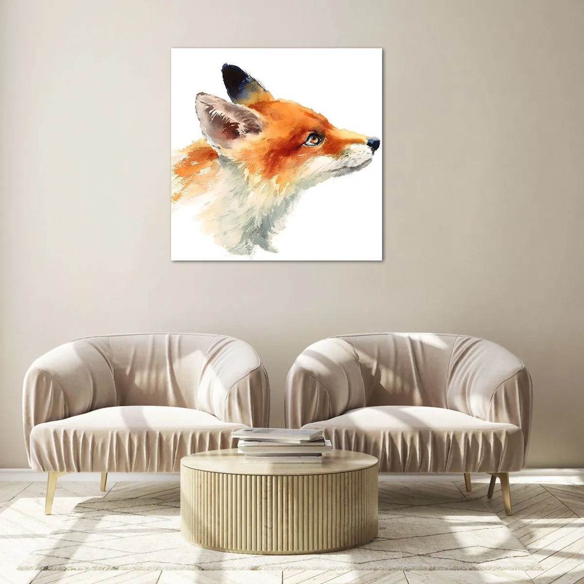 Cuadro sobre vidrio - Impresiones sobre Vidrio - Nunca se es demasiado cuidadoso - 70x70 cm