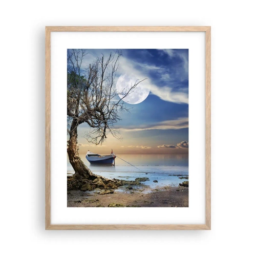 Póster en marco roble claro - ¿Es el final o el principio? - 40x50 cm