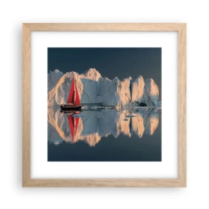 Póster en marco roble claro - En el límite del mundo - 30x30 cm