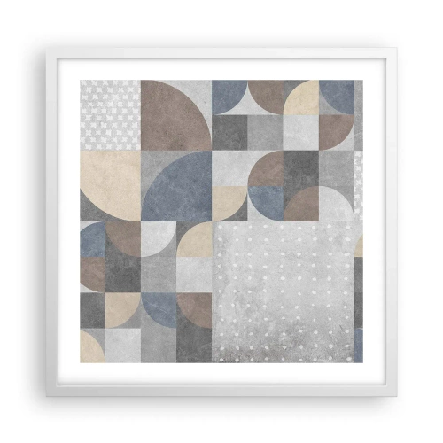 Póster en marco blanco - Fantasía cerámica - 50x50 cm