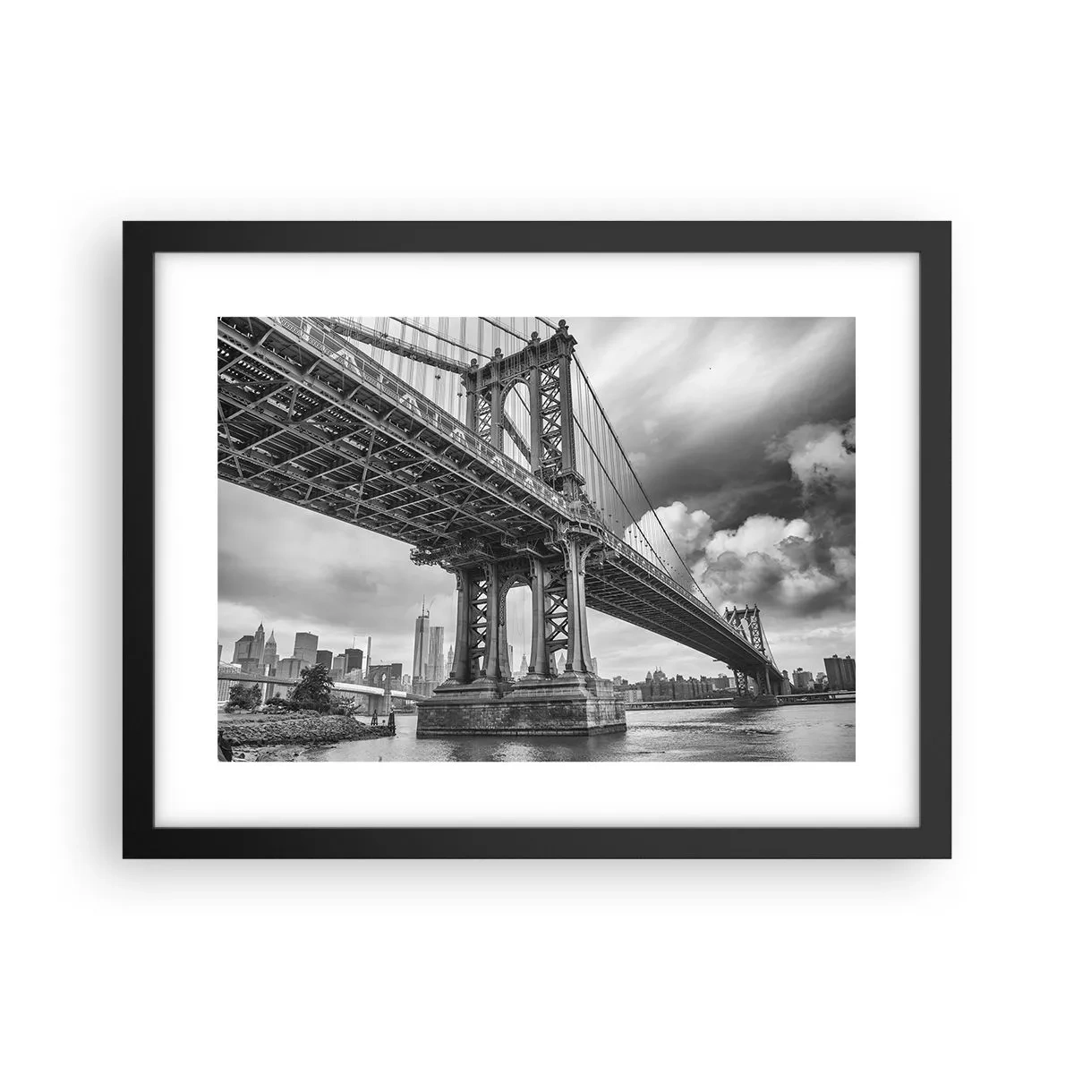 Póster en marco negro - Al corazón de la ciudad - 40x30 cm