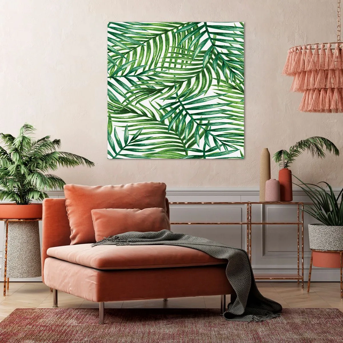 Cuadro sobre lienzo - Impresión de Imagen - Bajo el verde - 70x70 cm