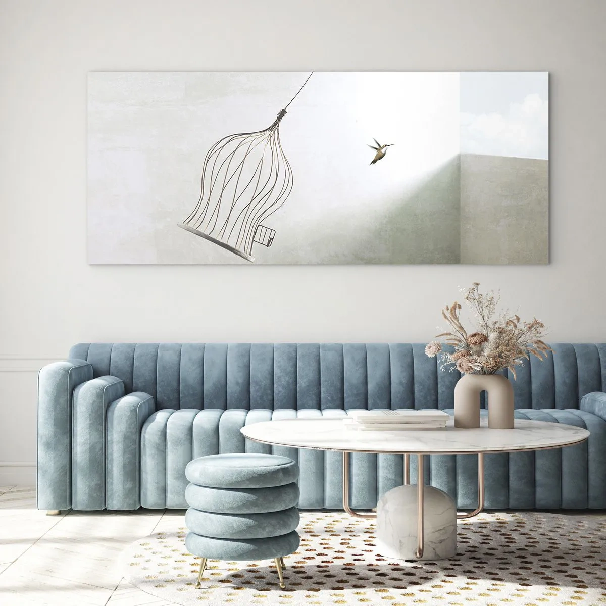 Cuadro sobre vidrio - Impresiones sobre Vidrio - Aquí debo estar - 100x40 cm