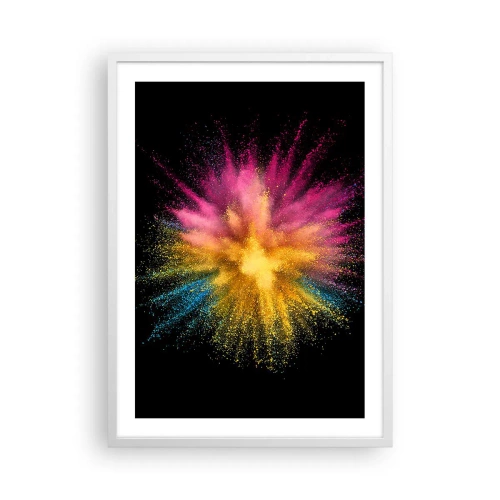 Póster en marco blanco - El nacimiento de los colores - 50x70 cm