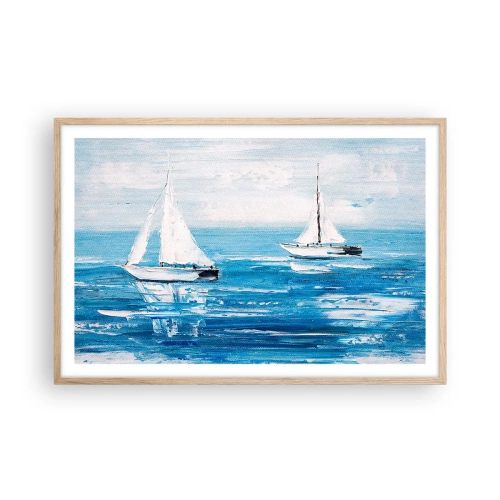 Póster en marco roble claro - Con un amigo a tu lado - 91x61 cm