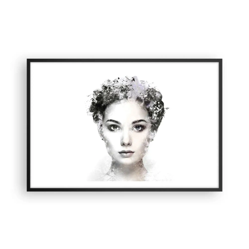 Póster en marco negro - Un retrato extremadamente elegante - 91x61 cm