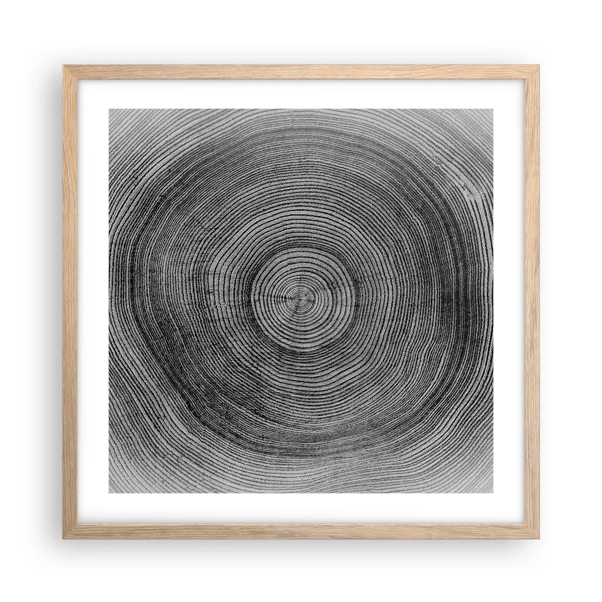 Póster en marco roble claro - El paso del tiempo - 50x50 cm