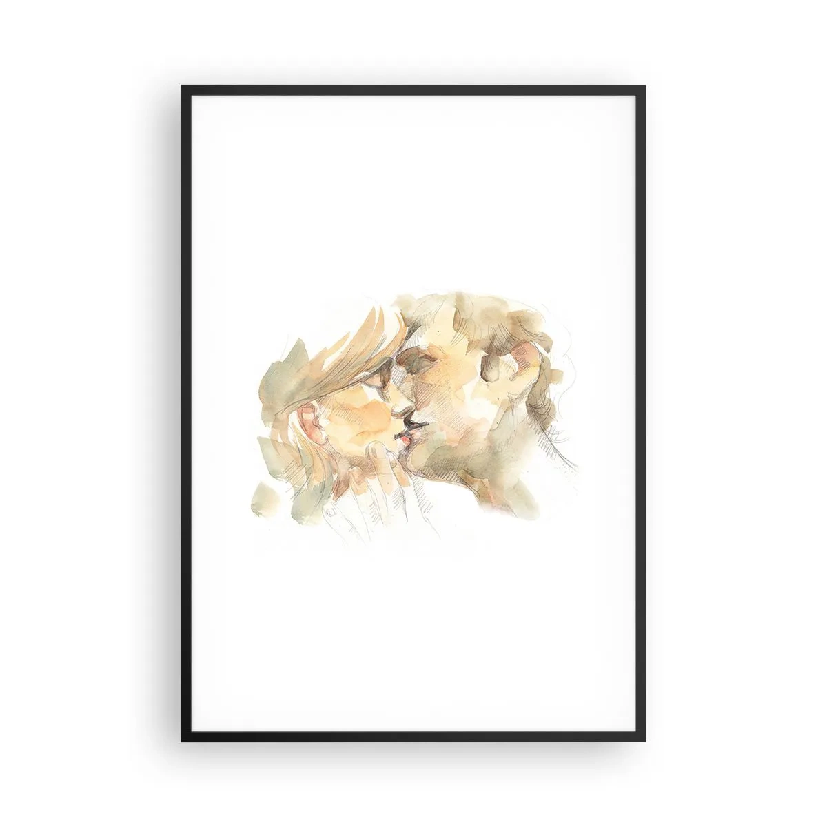 Póster en marco negro - ¿La media naranja encontrada? - 70x100 cm