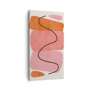 Cuadro sobre lienzo - Impresión de Imagen - Suave movimiento de formas - 55x100 cm