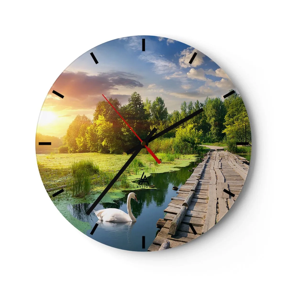 Reloj de pared - Reloj de vidrio - Verano, verano en todas partes - 40x40 cm