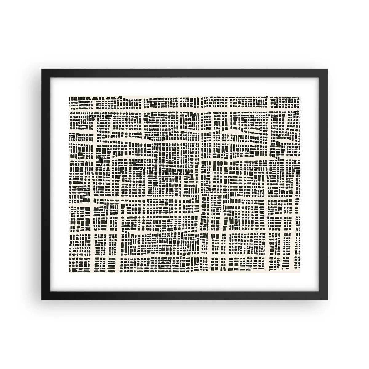 Póster en marco negro - Composición del tejido - 50x40 cm