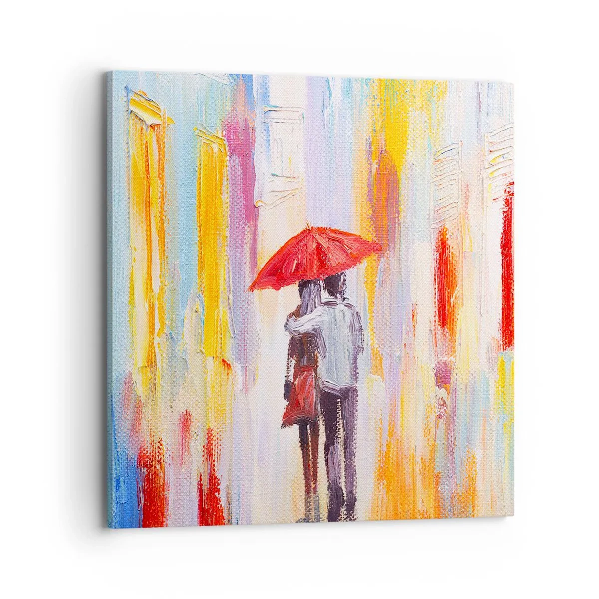 Cuadro sobre lienzo - Impresión de Imagen - Que siga lloviendo - 70x70 cm