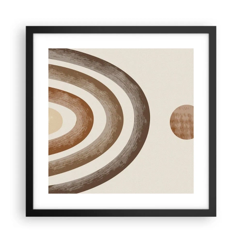 Póster en marco negro - En otro mundo - 40x40 cm