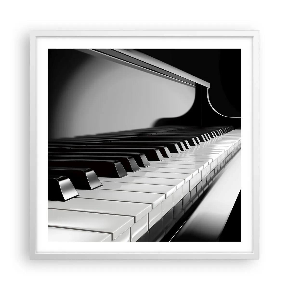 Póster en marco blanco - Armonía musical - 60x60 cm