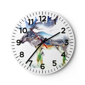 Reloj de pared - Reloj de vidrio - El héroe de un cuento de invierno - 30x30 cm