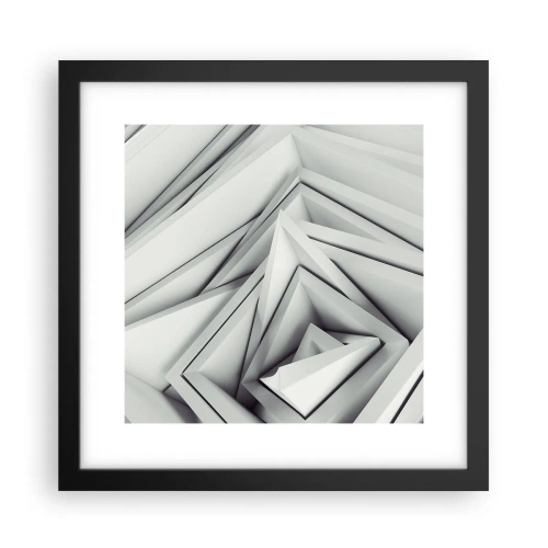 Póster en marco negro - Ángulos afilados - 30x30 cm
