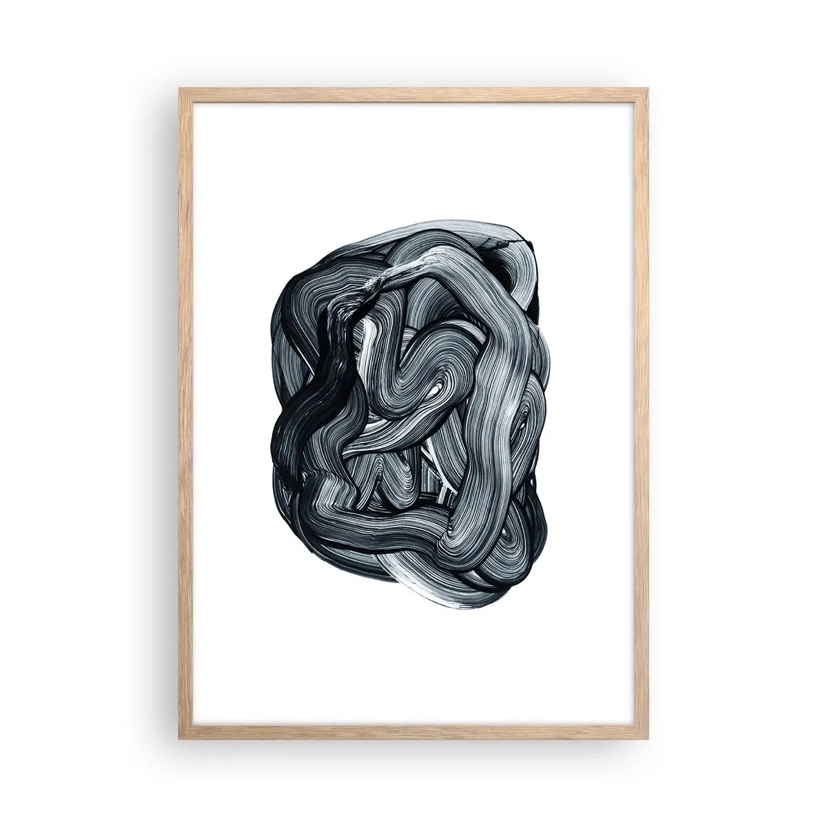 Póster en marco roble claro - No es tan sencillo - 50x70 cm