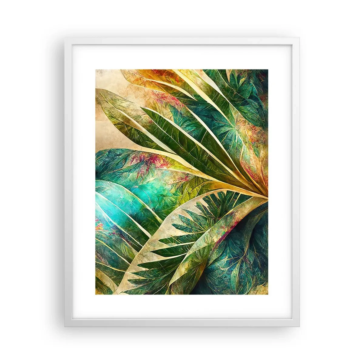 Póster en marco blanco - Los colores del trópico - 40x50 cm
