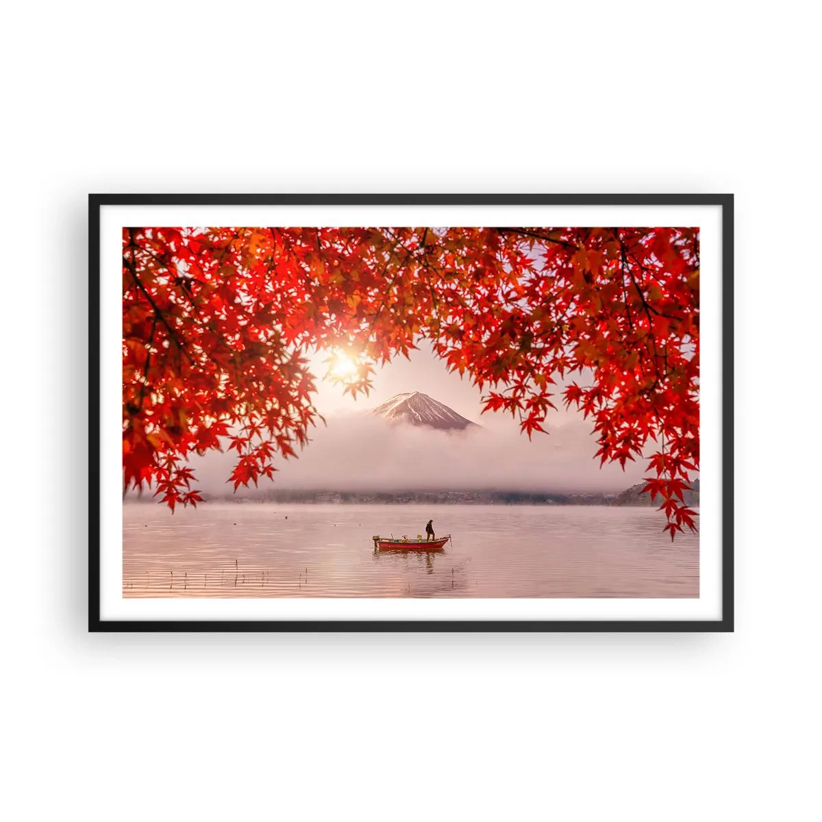 Póster en marco negro - Estilo japonés - 91x61 cm
