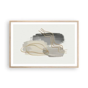Póster en marco roble claro - Persistencia y movimiento - 91x61 cm