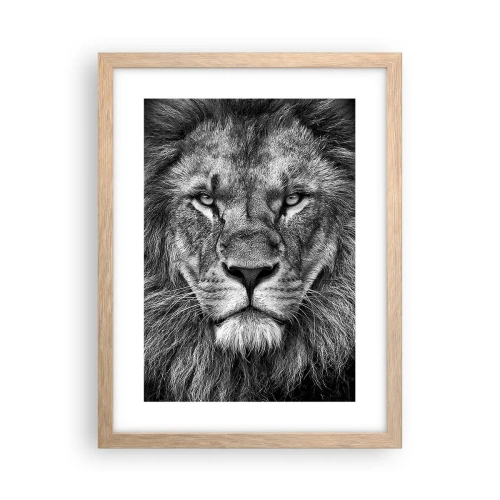 Póster en marco roble claro - Con el atuendo de la coronación - 30x40 cm