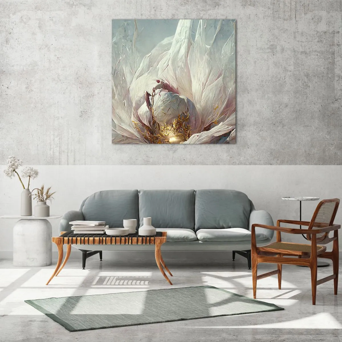 Cuadro sobre vidrio - Impresiones sobre Vidrio - Florece una vez cada cien años - 50x50 cm