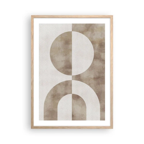 Póster en marco roble claro - Similitudes y diferencias - 50x70 cm