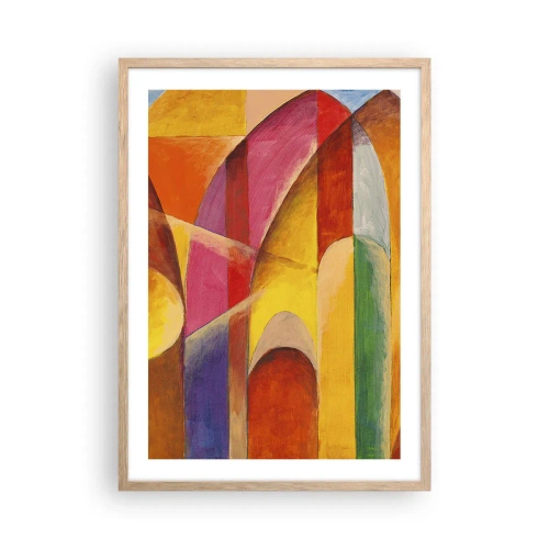 Póster en marco roble claro - Catedral del sol - 50x70 cm