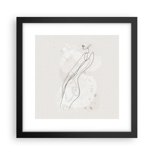 Póster en marco negro - Una mirada no dice nada y al mismo tiempo lo dice todo - 30x30 cm