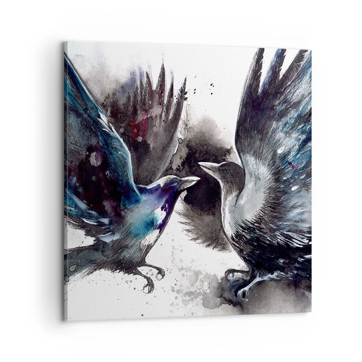 Cuadro sobre lienzo - Impresión de Imagen - De cuervo a cuervo... - 50x50 cm