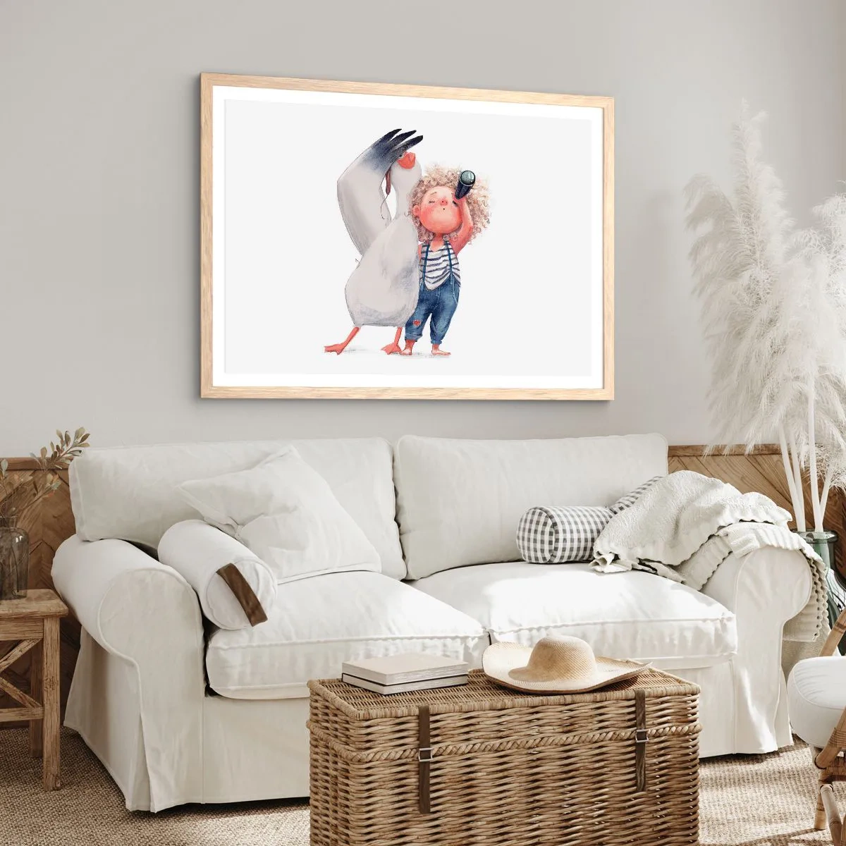 Póster en marco roble claro - Un plan para un gran viaje - 91x61 cm