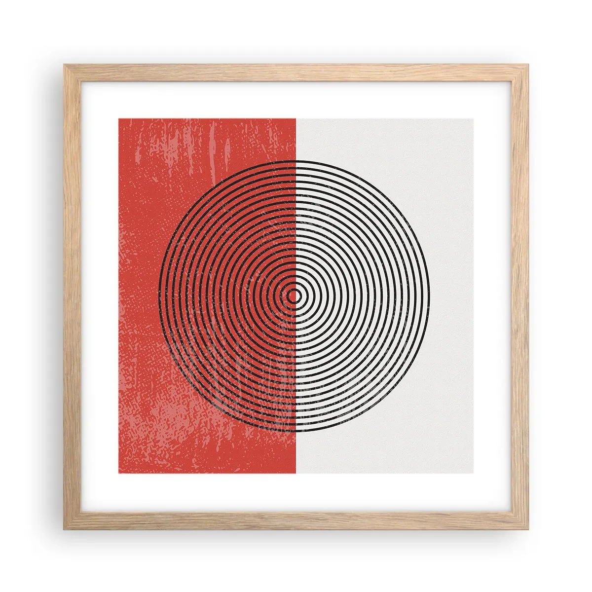 Póster en marco roble claro - En el corazón de la misma - 40x40 cm