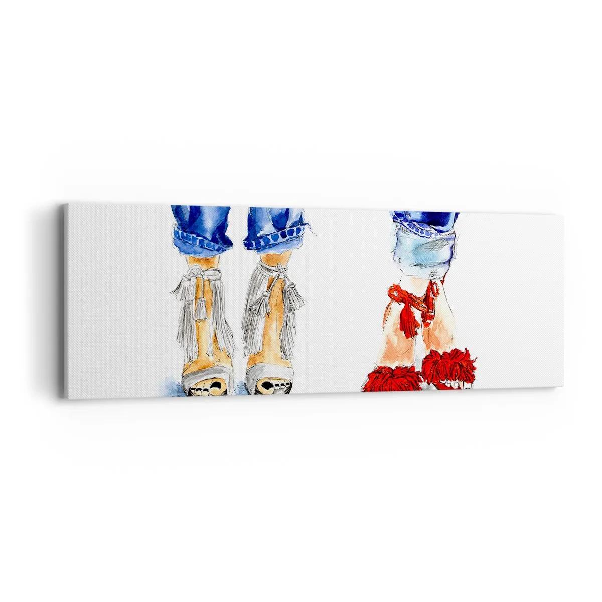 Cuadro sobre lienzo - Impresión de Imagen - ¿Por qué no vamos a dar un paseo? - 90x30 cm