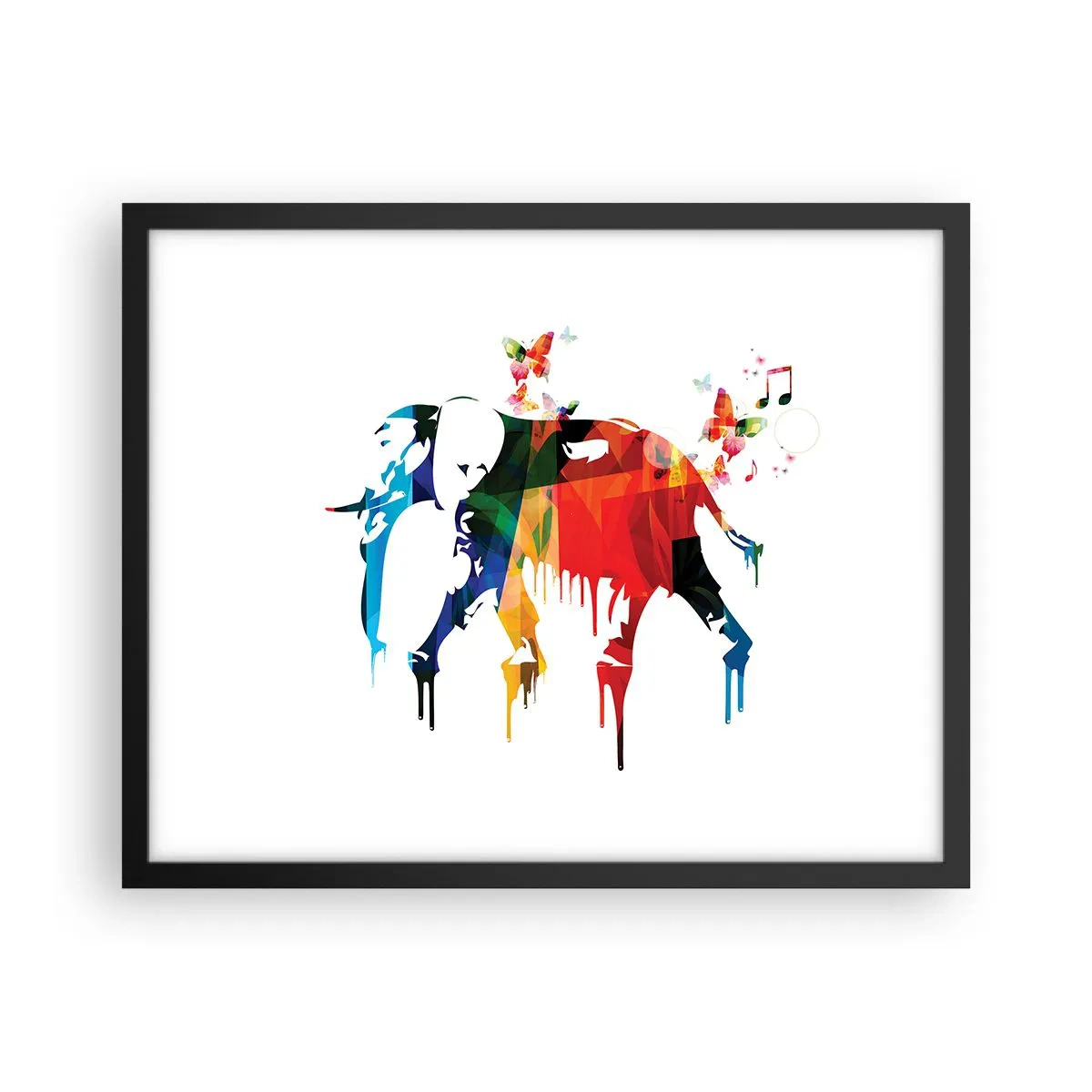 Póster en marco negro - Todo el mundo puede bailar - 50x40 cm