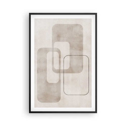 Póster en marco negro - Fuga geométrica - 61x91 cm