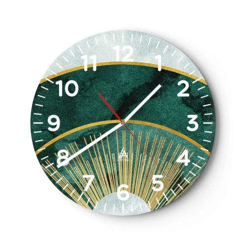 Reloj de pared - Reloj de vidrio - Un sistema solar diferente - 30x30 cm