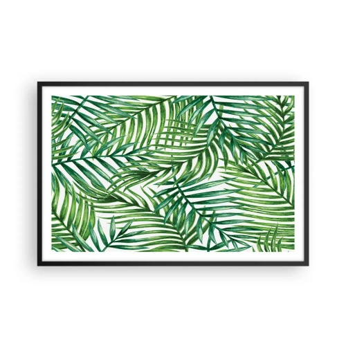 Póster en marco negro - Bajo el verde - 91x61 cm