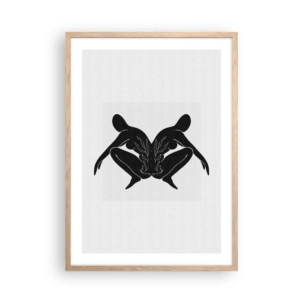 Póster en marco roble claro - Un alma compartida - 50x70 cm