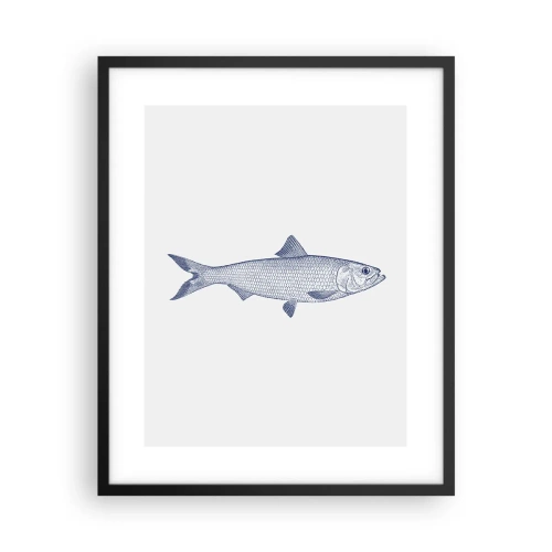 Póster en marco negro - Saludos desde los mares del norte - 40x50 cm