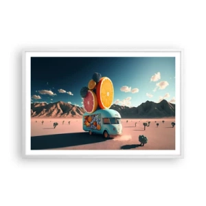 Póster en marco blanco - Un sabor a vacaciones - 91x61 cm