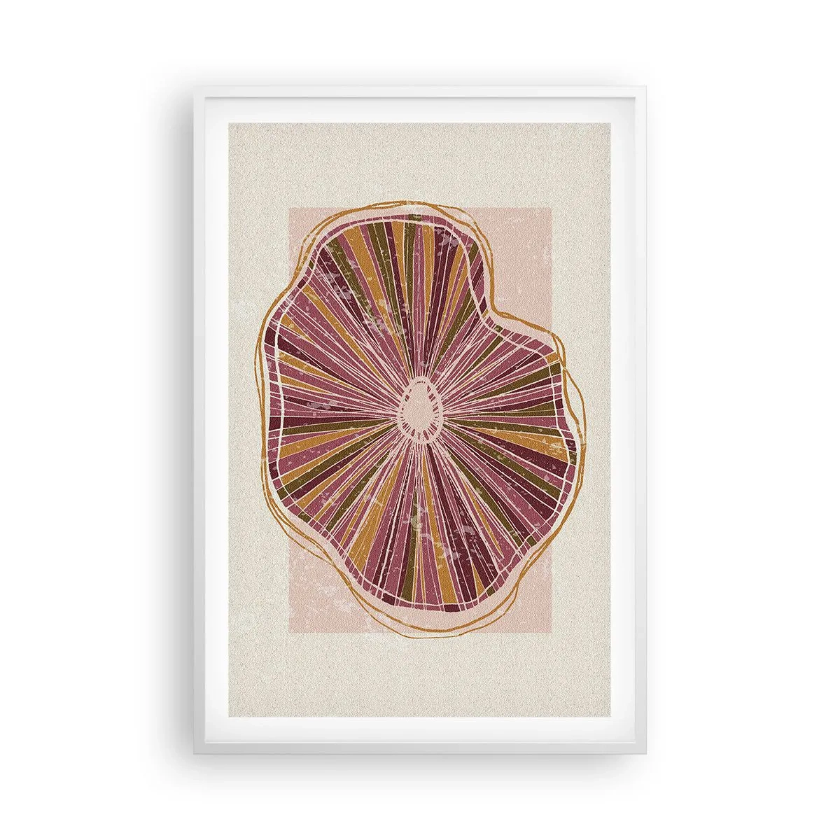 Póster en marco blanco - Abstracción radiante - 61x91 cm