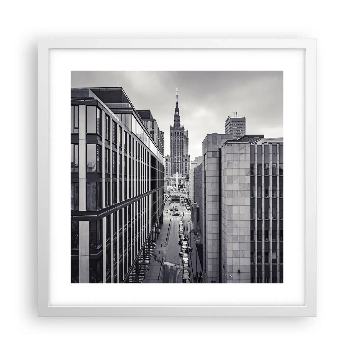 Póster en marco blanco - Valle de Varsovia - 40x40 cm