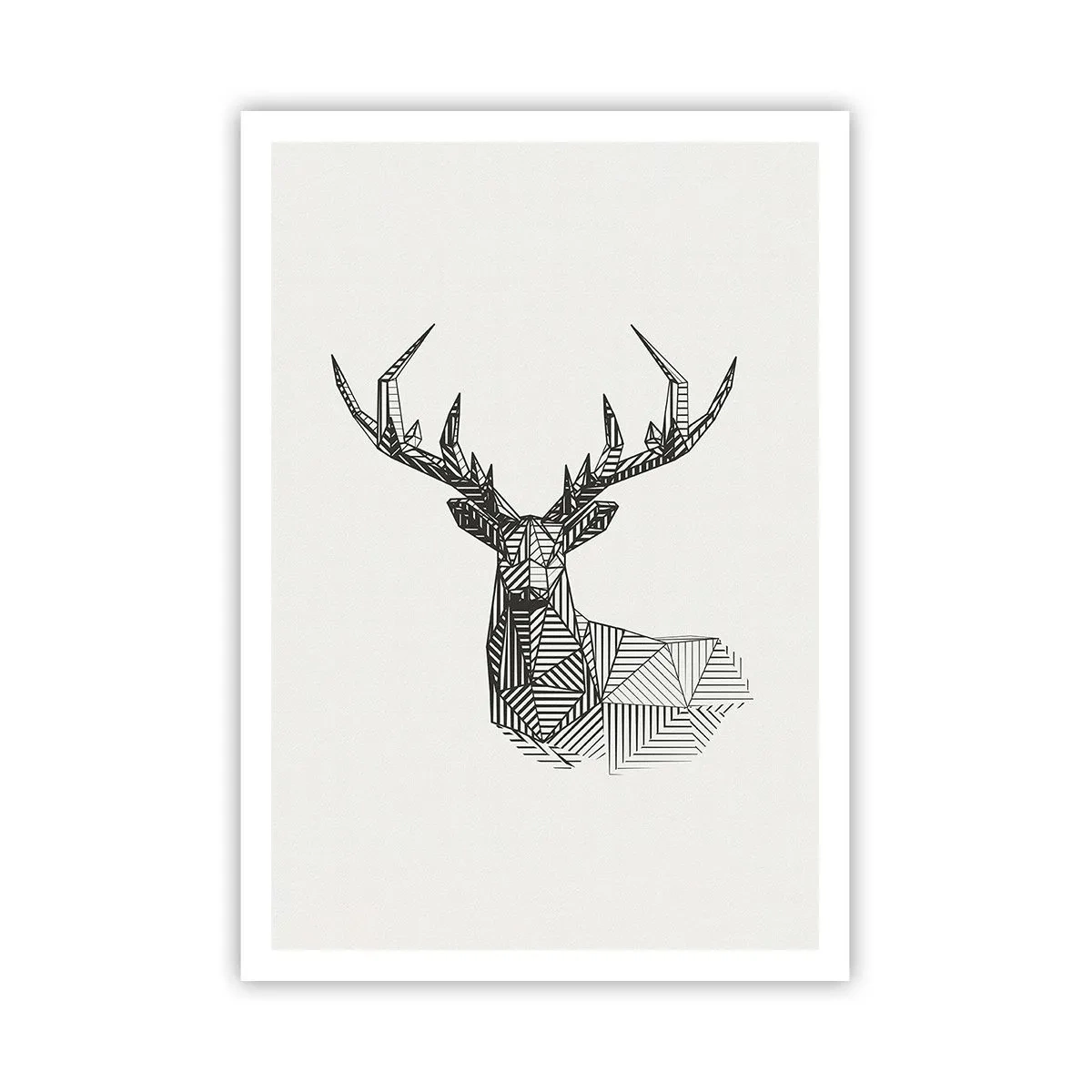 Póster - Ciervo en estilo cubista - 70x100 cm